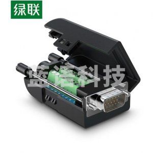 绿联80119 VGA免焊接头3排15针插头 VG106 工程级3+6+9公头DB15转接头