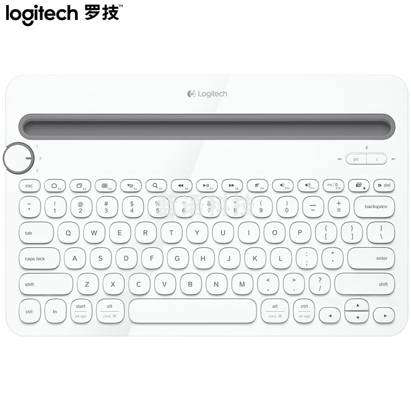 罗技K480 多功能蓝牙键盘(白色)