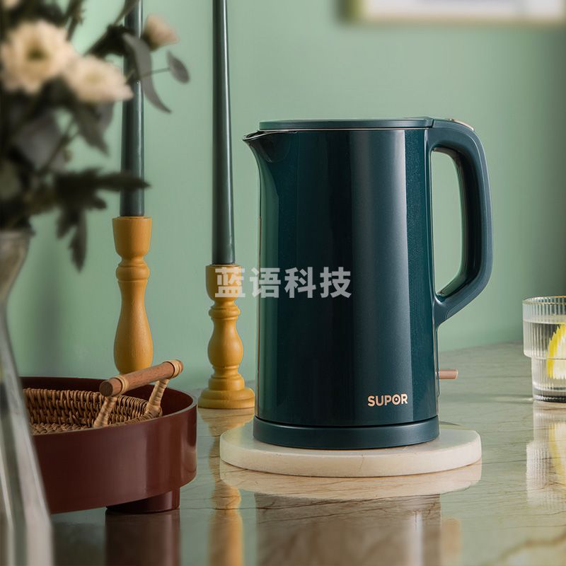 苏泊尔(SUPOR)电热水壶 双层防烫烧水壶 低分贝安静煮水电水壶 SW-15J625