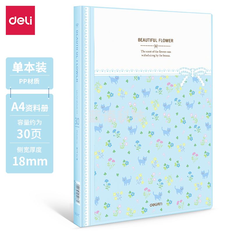 得力5173-30页资料册(蓝)