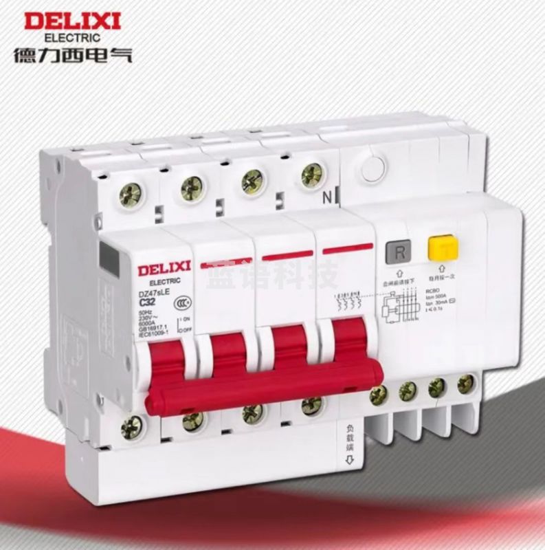 德力西电气漏电保护器4P家用工业空开断路器漏保空气开关DZ47SLE 32A