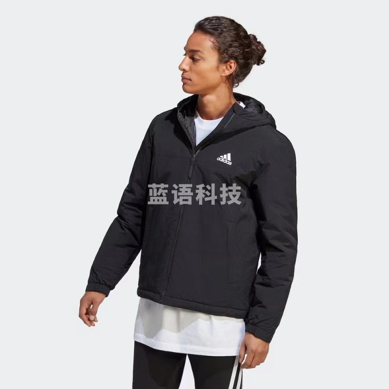 adidas阿迪达斯官方轻运动男装新款户外风运动连帽保暖棉服