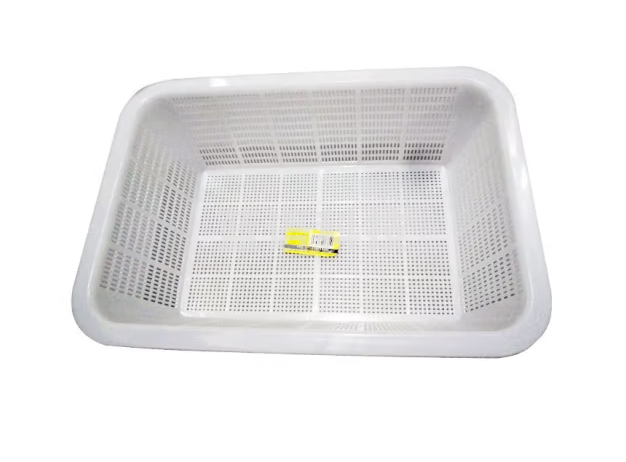 巨联 塑料长方形漏水篮 白色 (34*26.5*10.5)cm