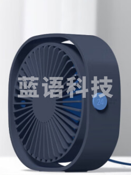 毕亚兹 桌面迷你小风扇usb电扇台式 桌面办公室学生宿舍创意电风扇 迷你轻音桌面型小风扇 FS1蓝色