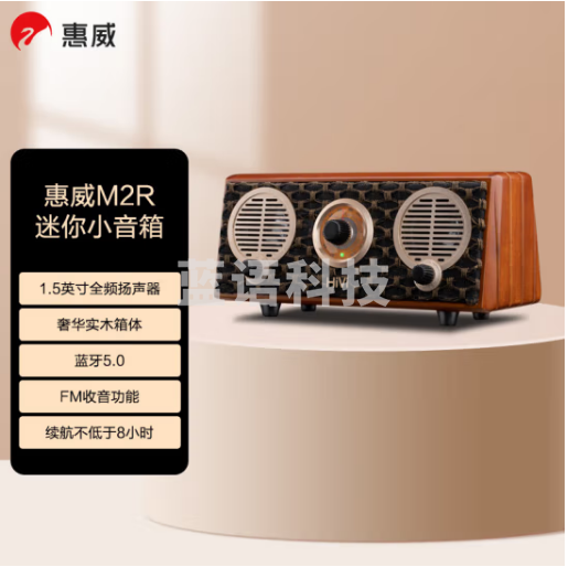 惠威（Swan）Classical M2R 奏鸣曲 原木质复古无线便携蓝牙有源音箱FM收音机迷你小音响创意礼品 古典
