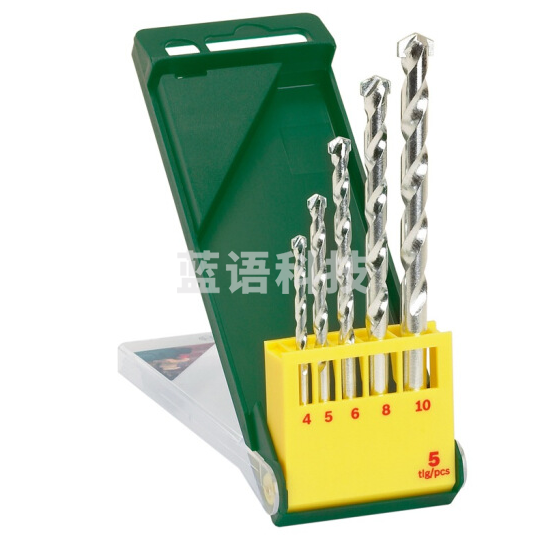 博世(BOSCH)圆柄冲击钻石工钻头套装(5支装)(4/5/6/8/10mm)