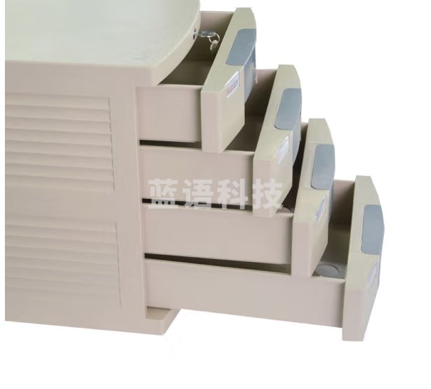 远生(USign) US-2K 四层带锁文件柜 办桌面资料柜 整理柜 塑料文件柜 A4收纳柜 大抽屉 灰色