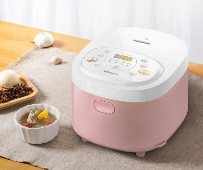 飞利浦（PHILIPS）HD3173/21电饭煲 迷你小型电饭锅3L多功能加热煮饭锅 24小时智能预约 三维立体加热 8项预设菜单 粉色