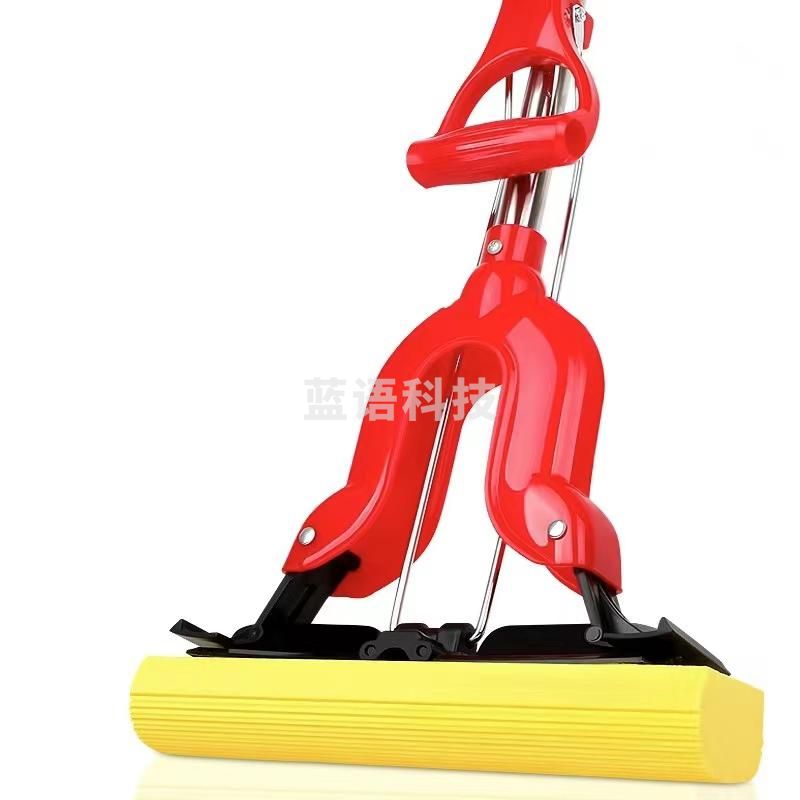 商用物业拖把 海绵拖把 红色海绵墩布  对折，标准