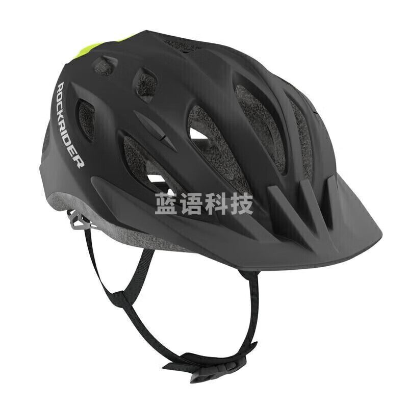 迪卡侬 儿童头盔自行车骑行装备平衡车护具单车防护套装安全头帽KC黑黄拼接S均码 2768949