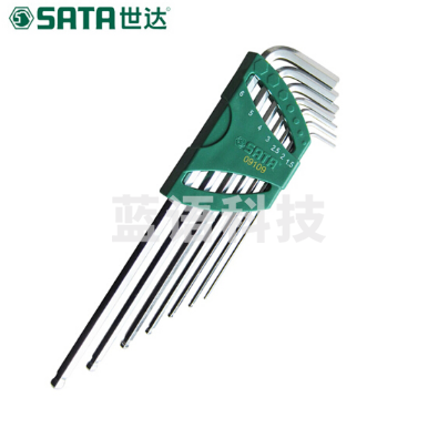 世达(SATA)7件特长球头内六角扳手组套货号09109