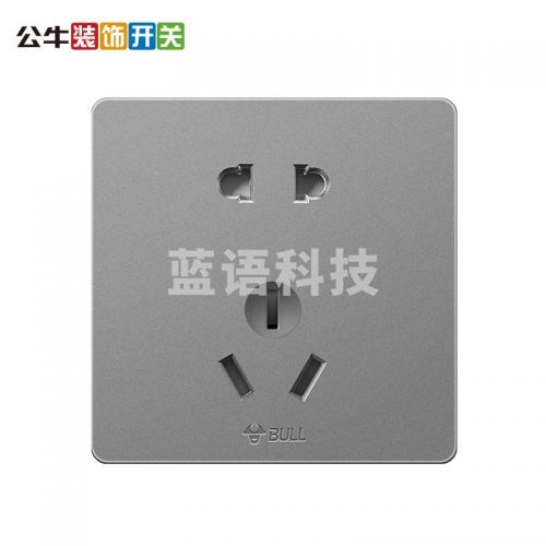 公牛开关插座面板10a带开关面板网线网络86型墙面暗装5孔16A空调墙壁USB五孔插座一开双控G12 正五孔插座