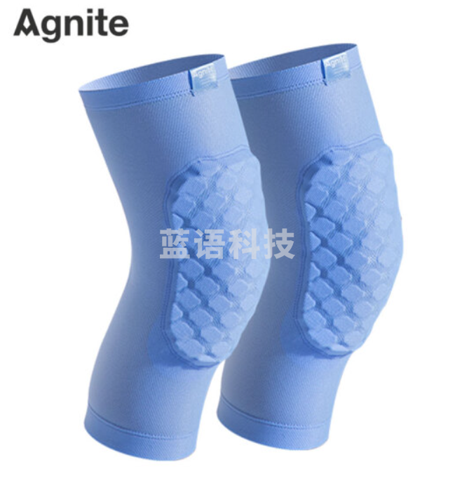 安格耐特(Agnite)×得力篮球训练护膝 男女膝盖护腿跑步装备骑行健身运动护具 蓝色FL104-2XL