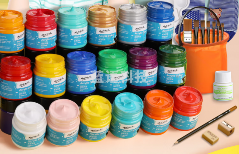 蒙玛特(Mont Marte)儿童丙烯颜料12色50ml 画画颜料儿童幼儿园diy涂鸦颜料丙烯颜料套装绘画防水颜料MSCH1250