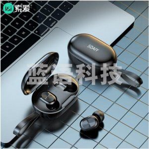 索爱 soaiy SR9 无线蓝牙耳机 通话降噪双耳入耳式 全面兼容 黑色