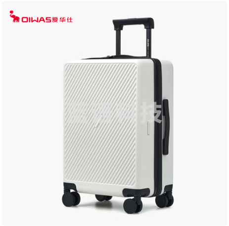 爱华仕磨砂斜杠行李箱20英寸男大容量旅行登机箱女密码拉杆箱6708晨曦白