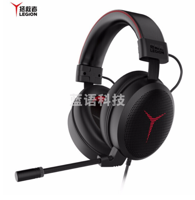 联想(Lenovo)拯救者 Thunder Y480有线游戏耳机头戴式专业电竞耳麦 带线控USB耳机黑色R9000P/R7000