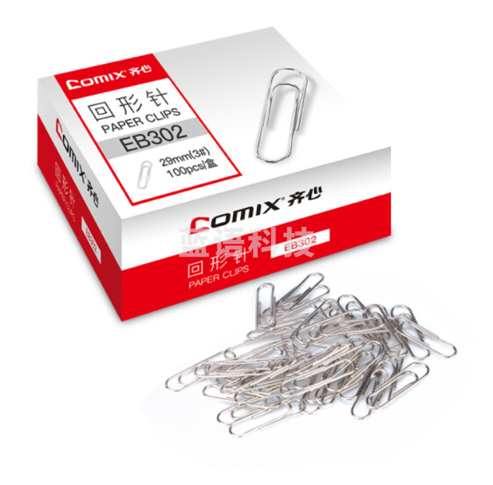 齐心EB302回形针29mm100枚/盒10盒装(盒)