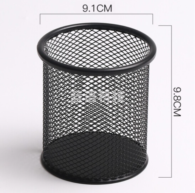 齐心B2259精致型网格笔筒(个)