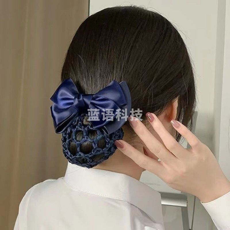 头花 职业盘发网兜  工作发夹发饰