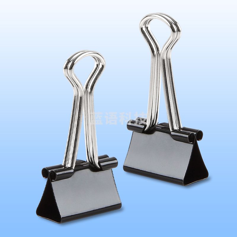 齐心 B3629黑色长尾票夹 5# 19mm 40只/筒