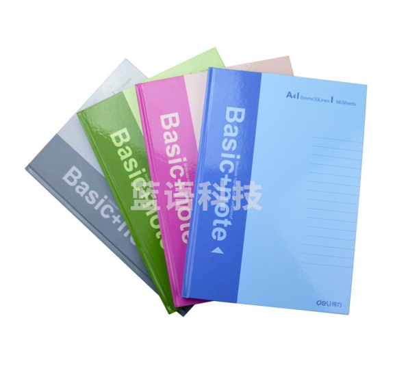 得力 3281 A4笔记本96页硬书壳记录本硬抄本记事本