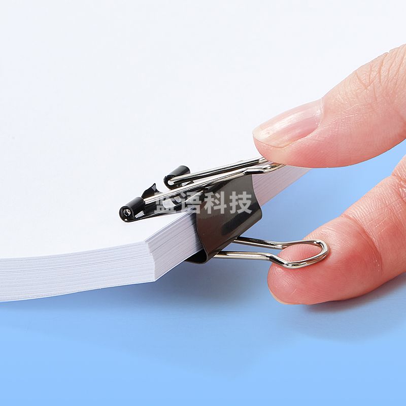 齐心 B3627黑色长尾票夹 3# 32mm 24只/筒