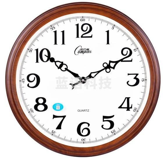 康巴丝2825仿木色挂钟石英钟