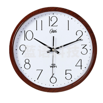 康巴斯WI-FI智能网络挂钟 自动校时考场办公钟 423款-咖色 13英寸33*33*5cm