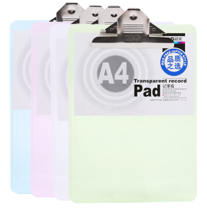 晨光透明板夹ADM94563 带刻度尺书写板 单个装 颜色随机(个)