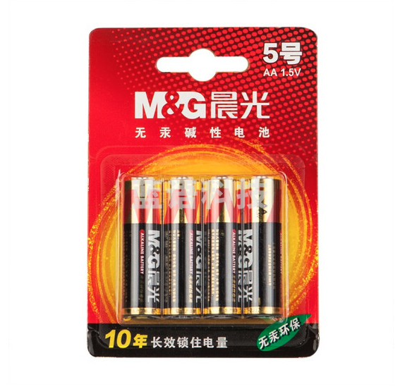晨光5号碱性电池(4粒吸卡)ARC92556