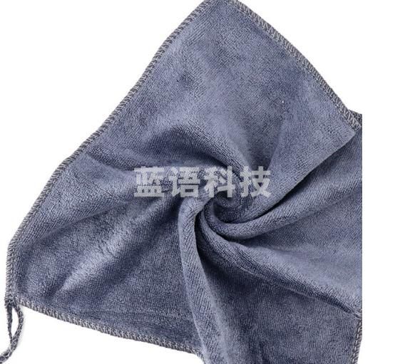  冰禹 BYyc-146 多功能细纤维吸水毛巾抹布厨房清洁挂绳洗碗巾 30*30 灰色10条(小号)