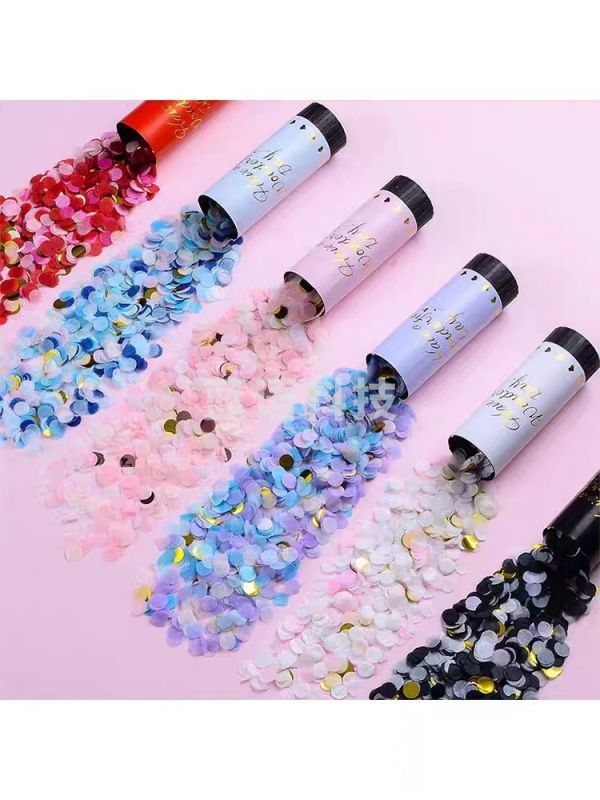 生日开业庆典毕业季手持手柠小礼炮喷花筒派对装饰道具