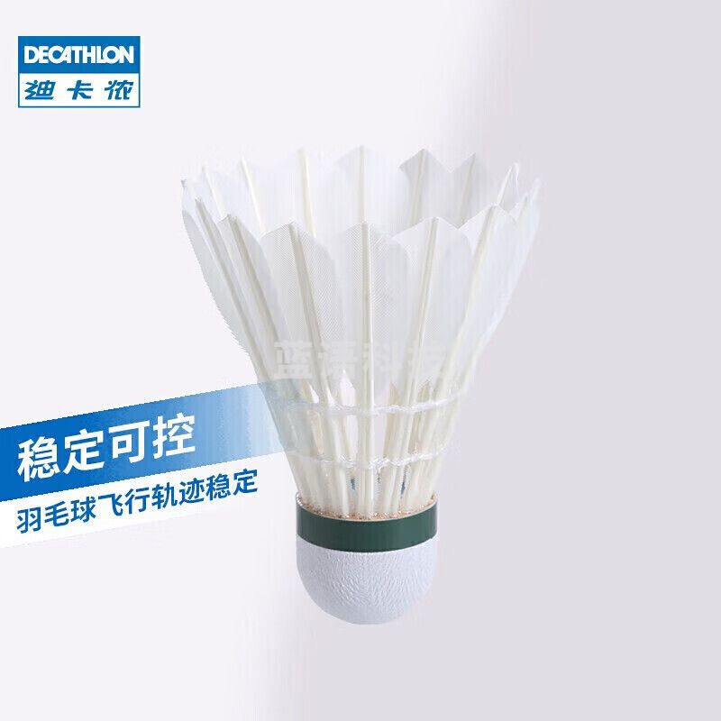迪卡侬 耐打羽毛球室内训练球12只装耐打王perflyFSC100-鸭毛 2131130