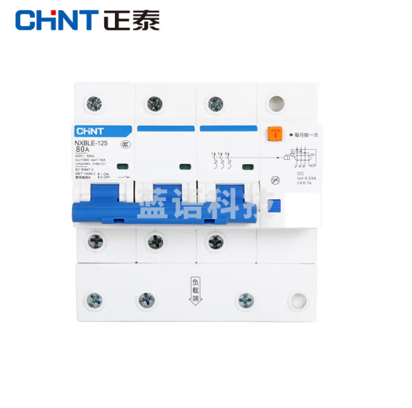 正泰  漏电保护器  漏电断路器 NXBLE-125 3P 80A