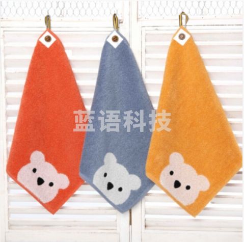 金号毛巾 3条装 儿童毛巾30*30cm 纯棉儿童小方巾 S6130WH