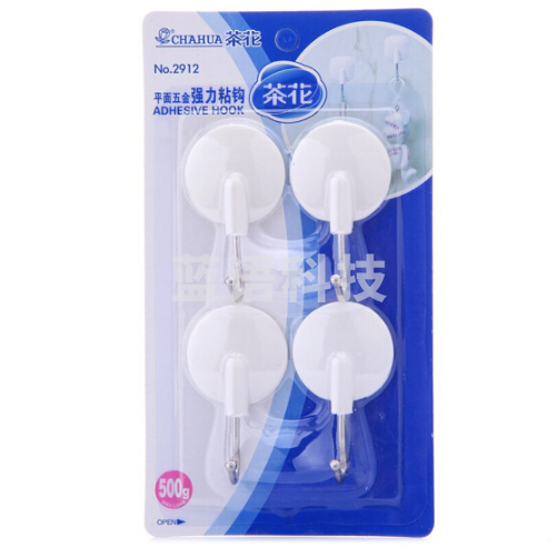 茶花 粘钩挂钩贴平面五金强力型 2912 4支装