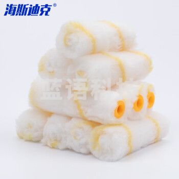 海斯迪克 gnjz-504 滚筒刷滚刷油漆工具装修涂装刷乳胶漆滚筒刷油漆刷子刷墙工具 4寸黄条涤纶筒*40个