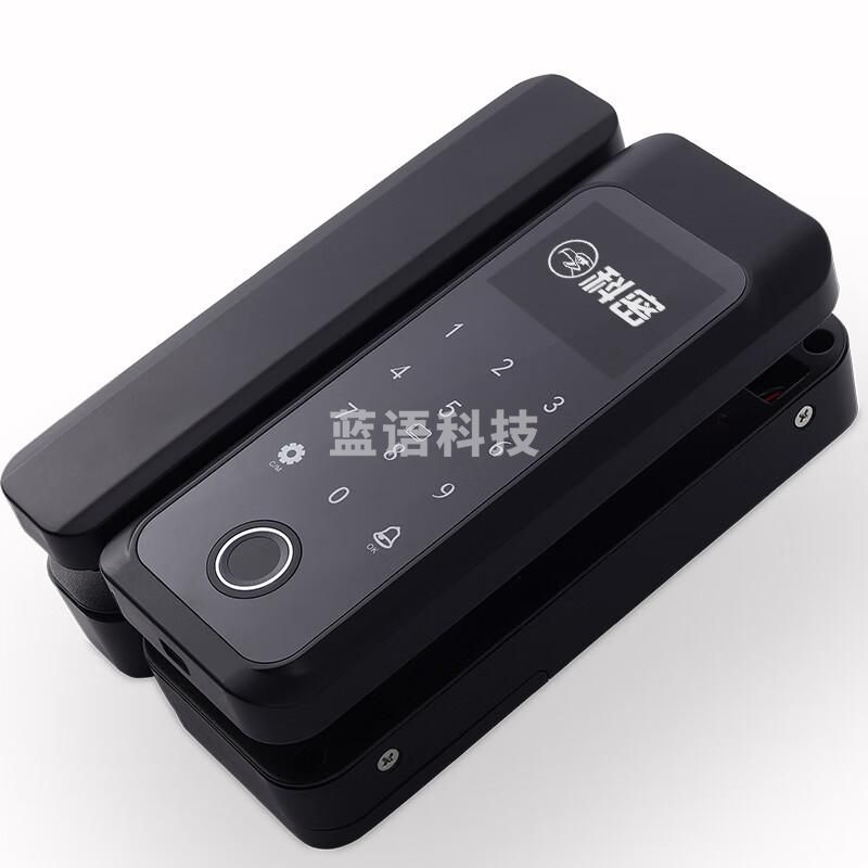 科 密 玻璃门指纹锁COM-608A门禁密码锁 密码刷卡免开孔 带考勤功能 微信小程序开锁 蓝牙功能