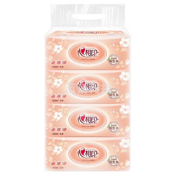 心相印抽纸150抽 4包/提