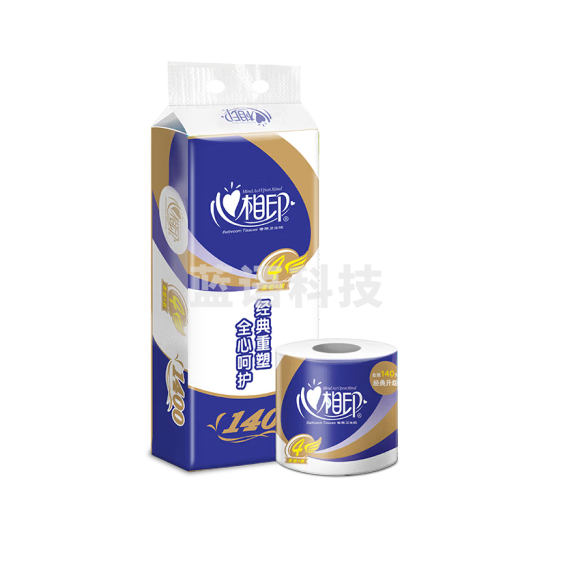 心相印 蓝色特柔卷纸 BT910 4层 140g*10卷 提装