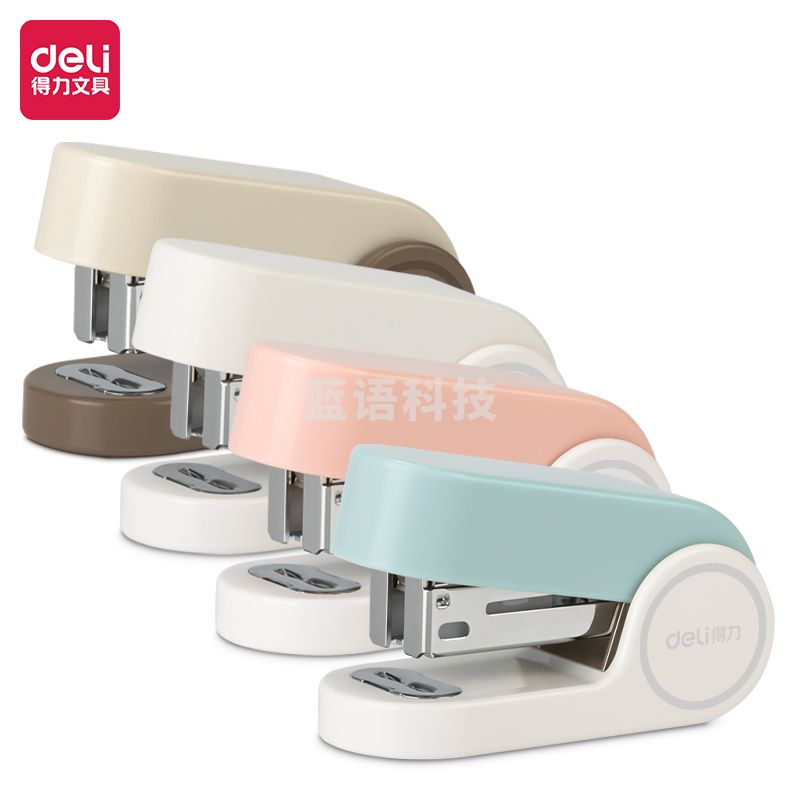 得力TA201迷你订书机  颜色随机 (1台订书机+1盒钉/套)