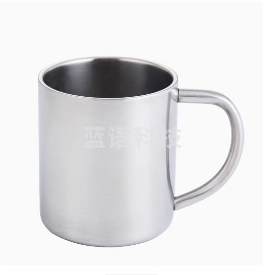 不锈钢水杯   不锈钢口杯幼儿园水杯  高度8cm   无盖   货号：JC