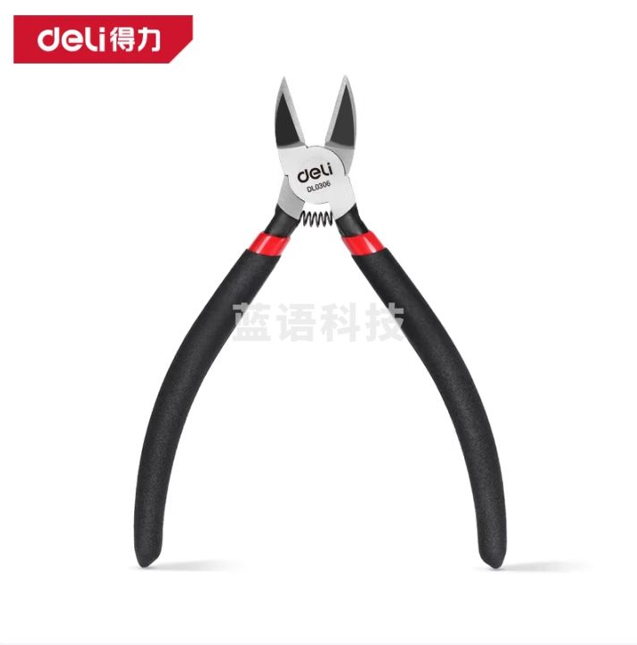 得力  专业款防滑水口钳水口剪电子剪塑料钳斜口钳 6英寸 DL0306  货号：GD
