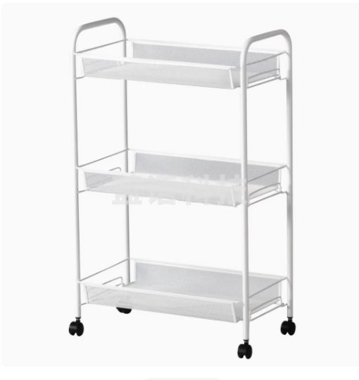 宜家 手推车厨房带轮小推车  三层 白色