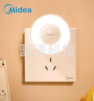 美的 智能人感款小夜灯 低功耗 即插即用 典雅白 MTD0.4-M/K-03