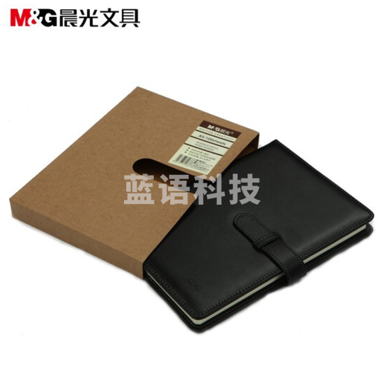 晨光 M＆G 皮革胶套本 APY4G381 A5 (黑色、酒红色) 100页/本 (颜色随机)