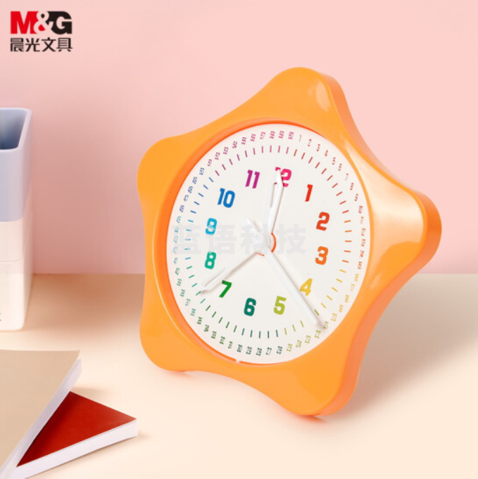 晨光(M&amp;G)文具时钟模型 小学生钟点学习器 幼儿园可爱小星星时钟学习器 钟表模型教具ASD99840