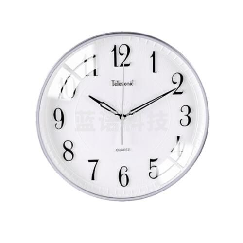 天王星 挂钟 时钟立体浮雕 石英钟表14英寸Q5679-1银色