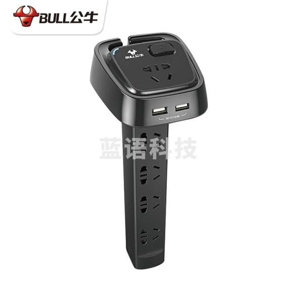 公牛桌洞插座 手机充电脑办公桌带USB多功能插线板